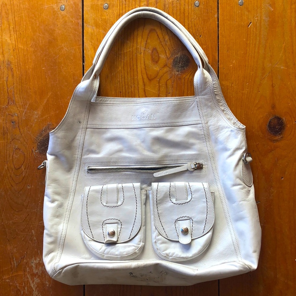 Hogan Whit Leather Bag